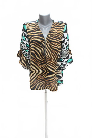 Damen bluse : Brand,Farbeanimal-print,größe: size