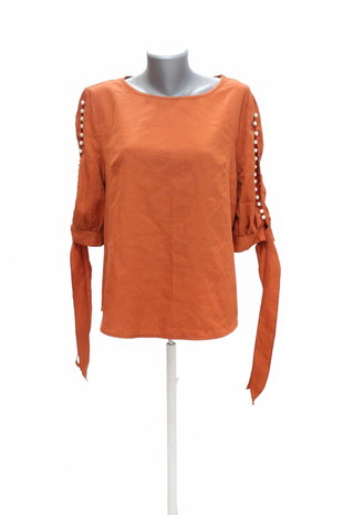 Damen -T-ShirtSheinohne Aufdruck,farbeorange,größe44