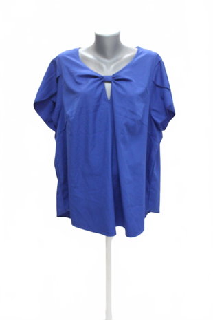 Damen -T-ShirtSheinohne Aufdruck,farbeblau,größe4XL