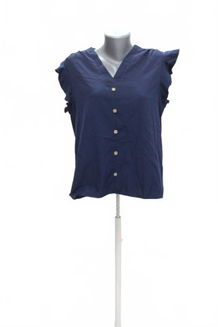 Damen -T-ShirtSheinohne Aufdruck,farbeblau,größeL