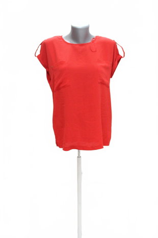 Damen -T-ShirtF&Fohne Aufdruck,farberot,größe38