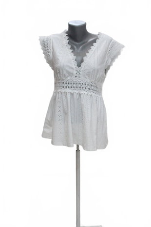 Damen -T-ShirtSheinohne Aufdruck,farbeweiss,größeL