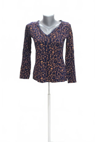 Damen -T-ShirtCamaieuohne Aufdruck,farbegeblümt,größeS