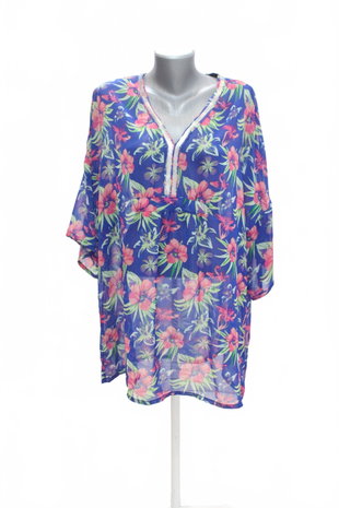 Damen -T-ShirtTchiboohne Aufdruck,farbegeblümt,größeL