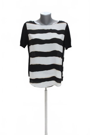 Damen -T-ShirtGenesisohne Aufdruck,farbegestreift,größeM