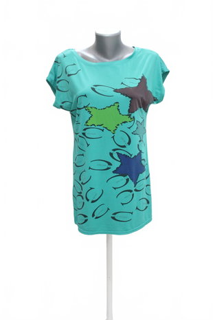Damen -T-ShirtGenesismit Aufdruck,farbetůrkis,größeL