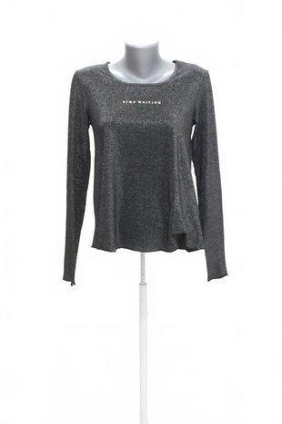Damen -T-ShirtReservedmit Aufdruck,farbeschwarz,größeS
