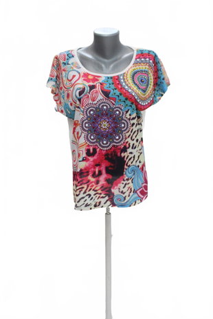 Damen -T-ShirtGenesisohne Aufdruck,farbemehrfarbig,größeM