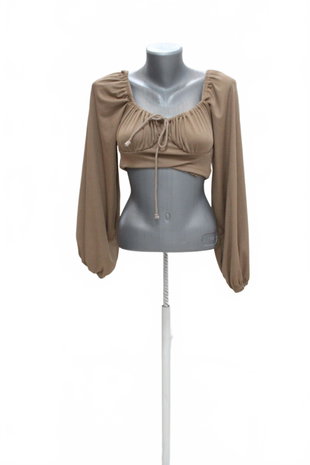 Damen -T-ShirtSheinohne Aufdruck,farbebraun,größe34