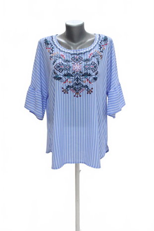 Damen -T-ShirtCandamit Aufdruck,farbegestreift,größe42