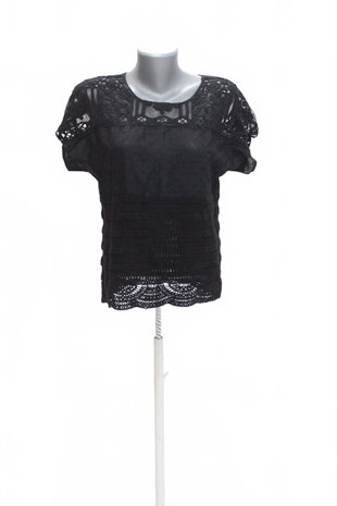 Damen -T-ShirtMangoohne Aufdruck,farbeschwarz,größeS
