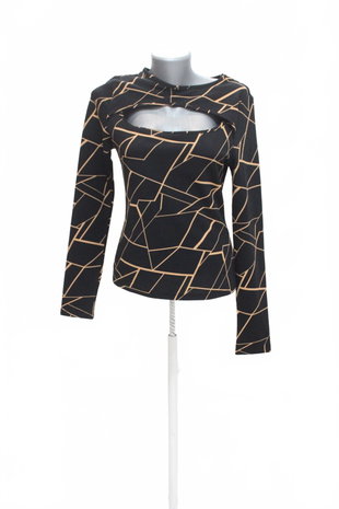Damen -T-ShirtSheinohne Aufdruck,farbegemustert,größeL