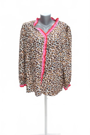 Damen -T-ShirtGenesisohne Aufdruck,farbeanimal-print,größe3XL