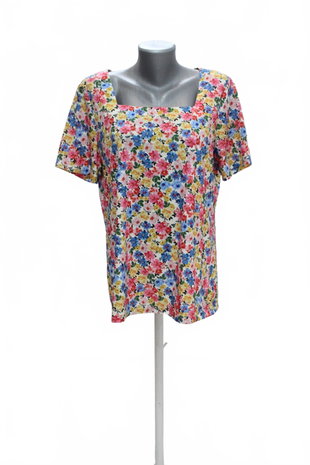 Damen -T-ShirtGenesisohne Aufdruck,farbegeblümt,größeXL