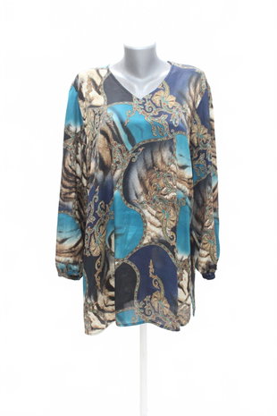 Damen -T-ShirtGenesisohne Aufdruck,farbegemustert,größe2XL