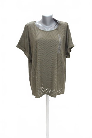 Damen -T-ShirtJaninaohne Aufdruck,farbekhaki,größe48