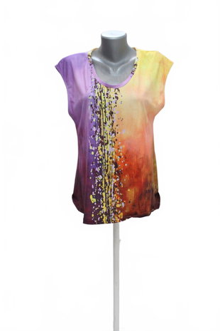 Damen -T-ShirtGenesisohne Aufdruck,farbemehrfarbig,größeL
