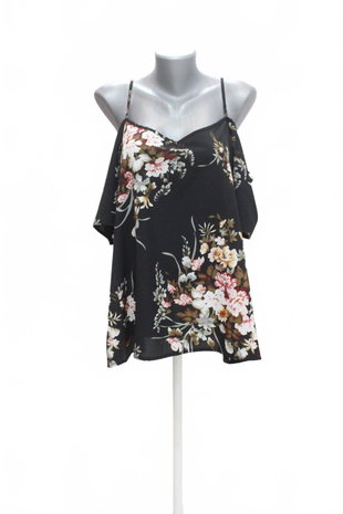 Damen -T-ShirtSheinohne Aufdruck,farbegeblümt,größe3XL