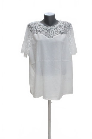 Damen -T-ShirtSheinohne Aufdruck,farbeweiss,größeXL