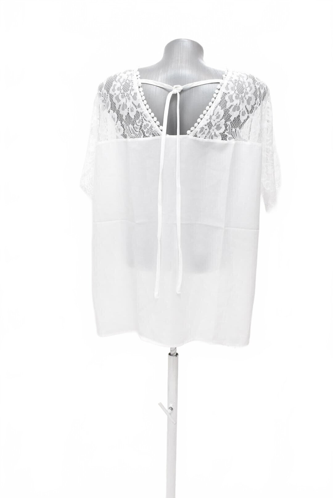 Damen -T-ShirtSheinohne Aufdruck,farbeweiss,größeXL