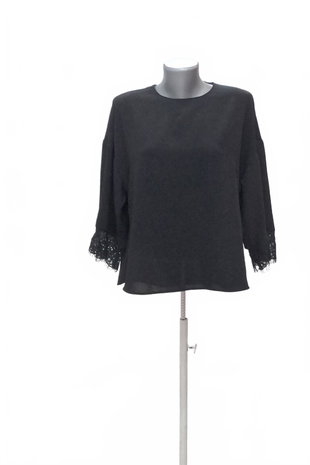 Damen -T-ShirtZaraohne Aufdruck,farbeschwarz,größeM