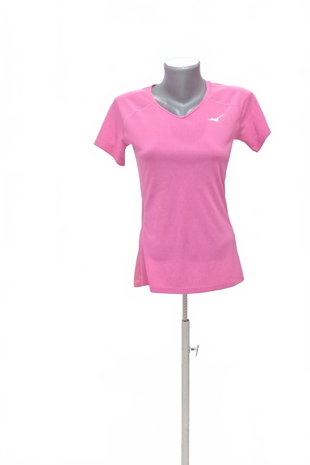 Damen -T-ShirtMizunoohne Aufdruck,farberute,größeS