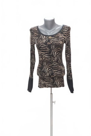 Damen -T-ShirtInfiniteohne Aufdruck,farbeanimal-print,größeS