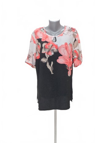 Damen -T-ShirtGenesisohne Aufdruck,farbegeblümt,größeXL