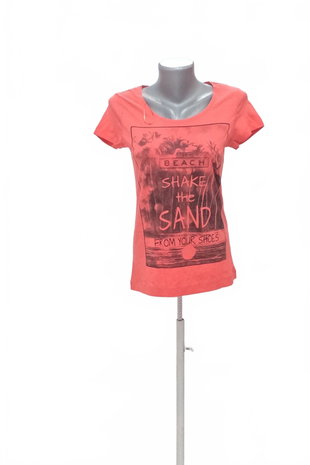 Damen -T-ShirtGenesismit Aufdruck,farberute,größeS