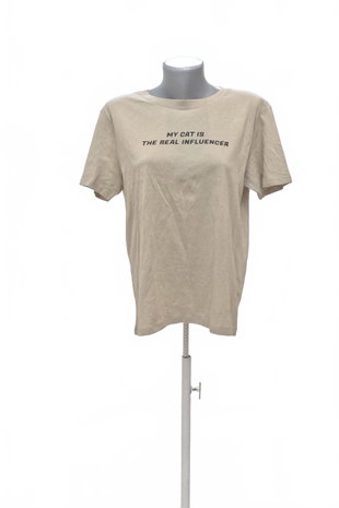 Damen -T-ShirtPull&Bearmit Aufdruck,farbebeige,größeXL