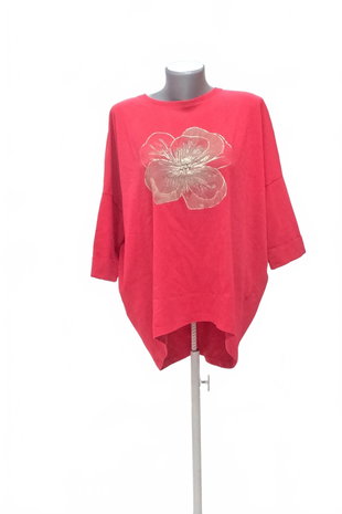 Damen -T-ShirtGenesismit Aufdruck,farberot,größe2XL
