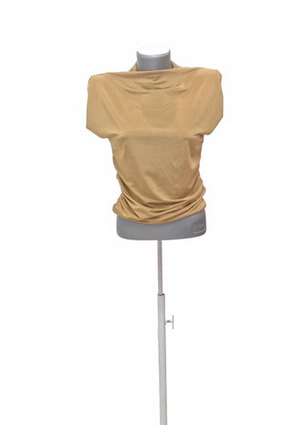 Damen -T-ShirtH&Mohne Aufdruck,farbebraun,größeS