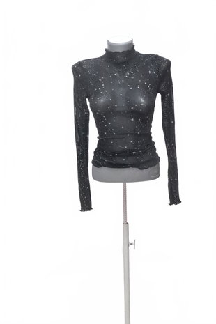 Damen -T-ShirtSheinohne Aufdruck,farbegemustert,größeXS