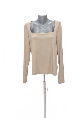 Damen -T-ShirtH&Mohne Aufdruck,farbebeige,größeXL