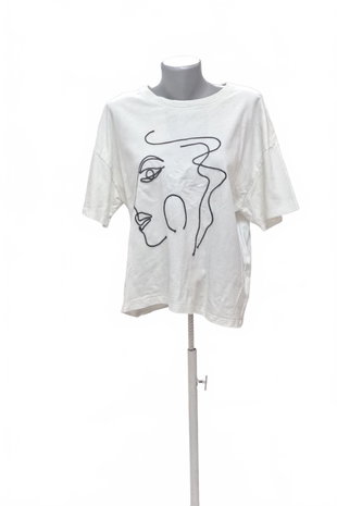 Damen -T-ShirtReservedmit Aufdruck,farbeweiss,größeXL