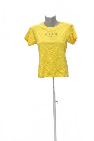 Damen -T-ShirtNikemit Aufdruck,farbegelb,größeM