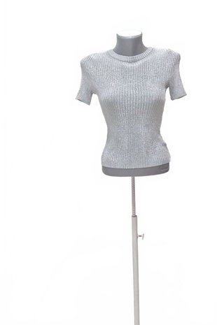 Damen -T-ShirtH&Mohne Aufdruck,farbesilber,größeXS