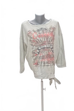 Damen -T-ShirtGenesismit Aufdruck,farbegestreift,größe40