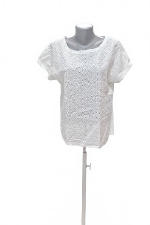 Damen -T-ShirtTezenisohne Aufdruck,farbeweiss,größeL
