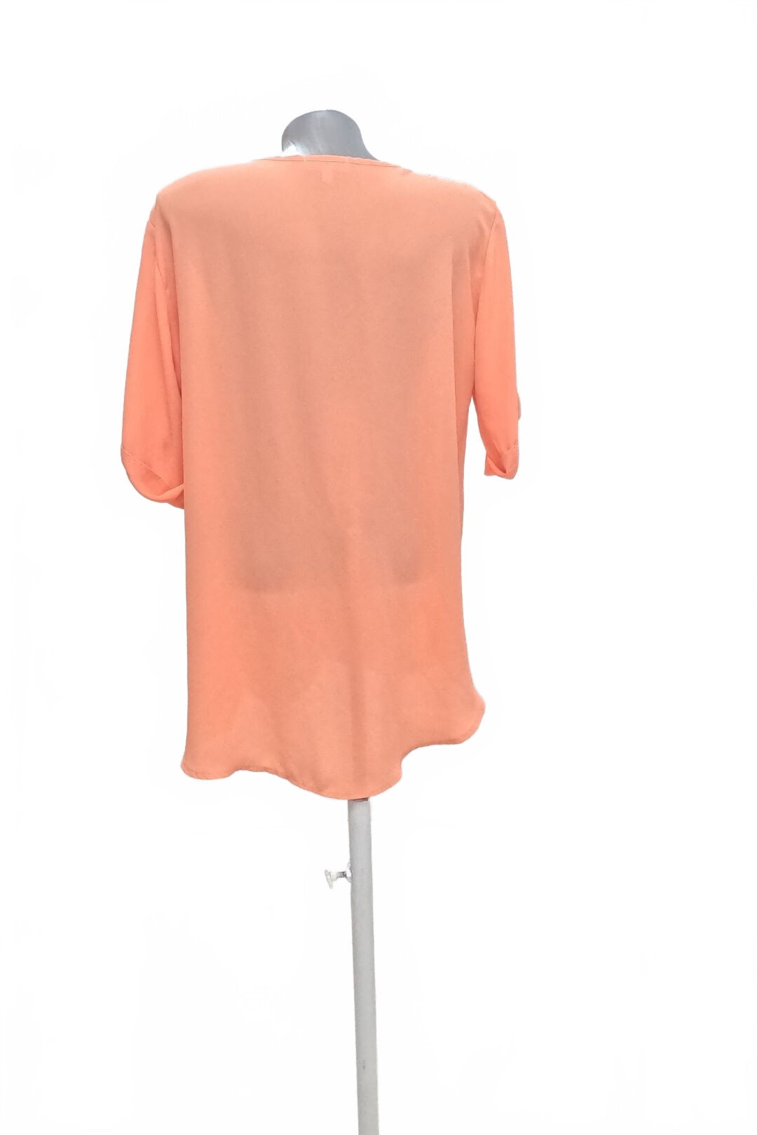 Damen -T-ShirtApricotohne Aufdruck,farberute,größeS