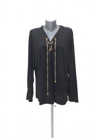Damen -T-ShirtGenesisohne Aufdruck,farbeschwarz,größe5XL
