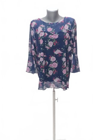Damen -T-ShirtJaninaohne Aufdruck,farbegeblümt,größe44