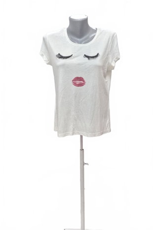 Damen -T-ShirtOrsaymit Aufdruck,farbeweiss,größeM