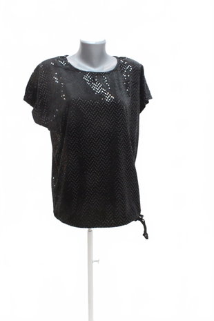 Damen -T-ShirtBelovedohne Aufdruck,farbeschwarz,größeXL