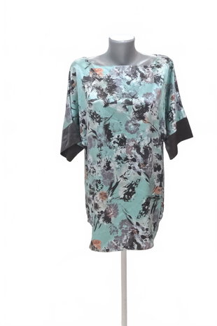 Damen -T-ShirtSisleyohne Aufdruck,farbegeblümt,größeL