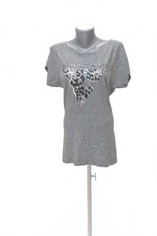 Damen -T-ShirtGuessmit Aufdruck,farbegrau,größeS