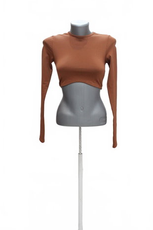 Damen -T-ShirtDividedohne Aufdruck,farbebraun,größeXS