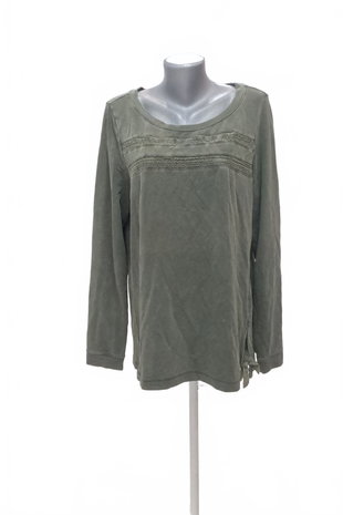 Damen -T-ShirtSandwichohne Aufdruck,farbekhaki,größe2XL
