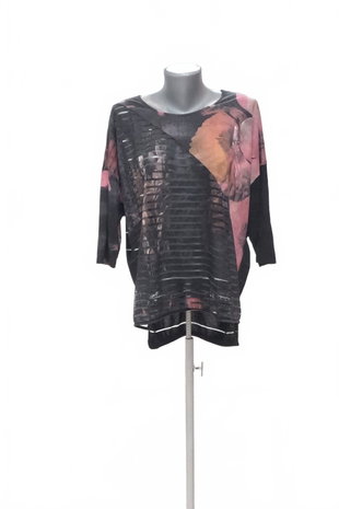 Damen -T-ShirtDesigualohne Aufdruck,farbegemustert,größeXL