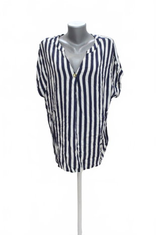 Damen -T-ShirtF&Fohne Aufdruck,farbegestreift,größe46